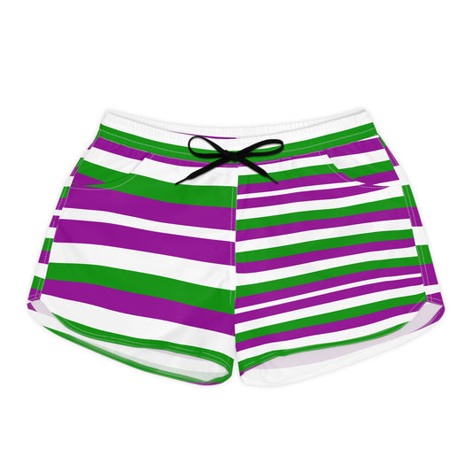 Women's Suffrage Feminist Flag Colors Funky Women's Shorts